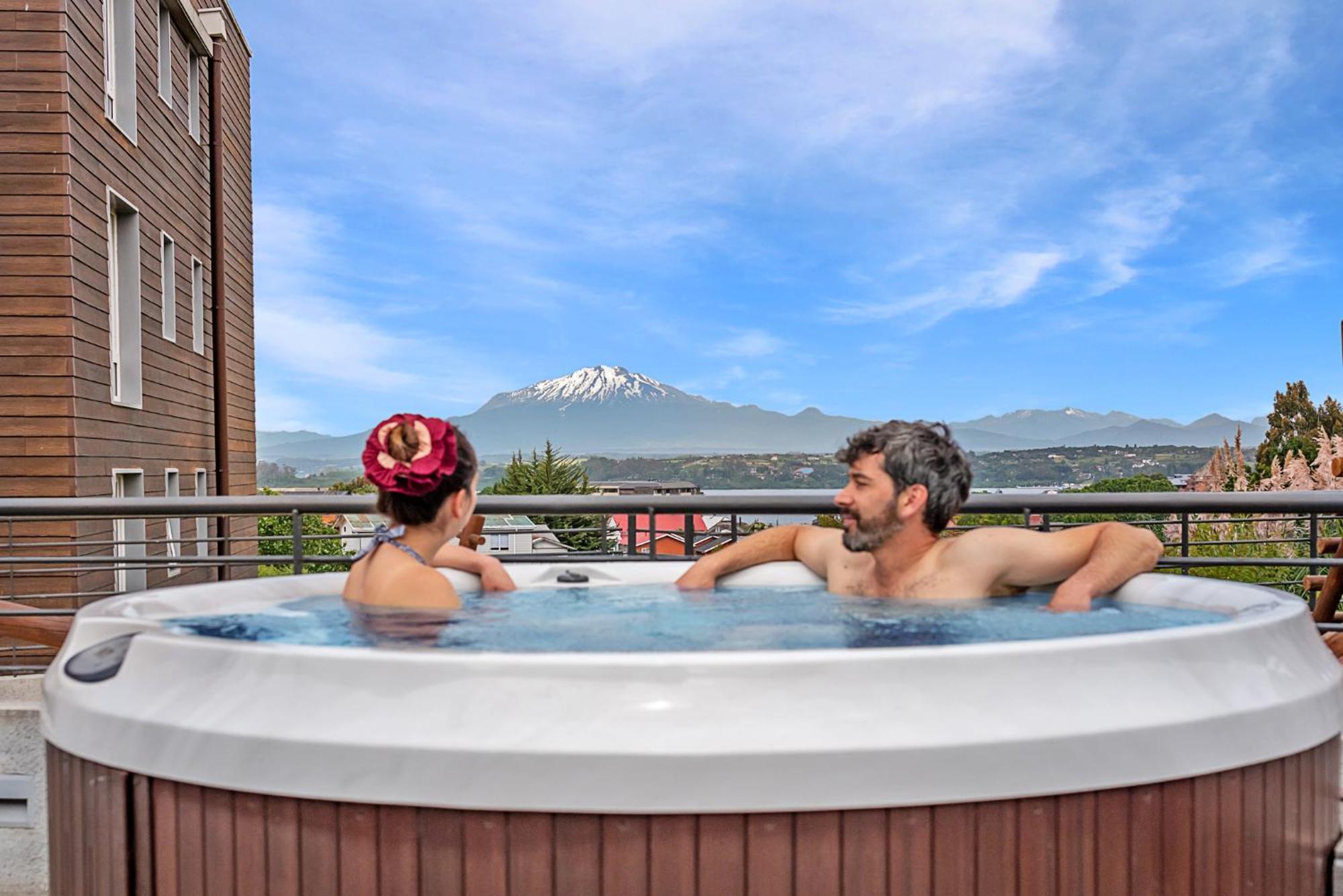 Exquisito Depa Con La Mejor Vista Al Lago Y Tinaja Puerto Varas Dış mekan fotoğraf